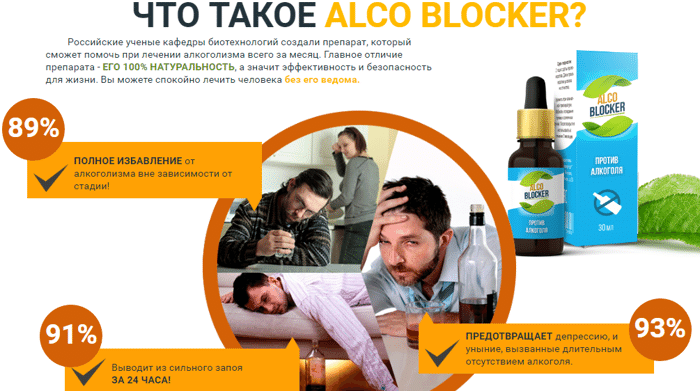 Alco Blocker (Алко Блокер) от алкоголизма (Фото 1)