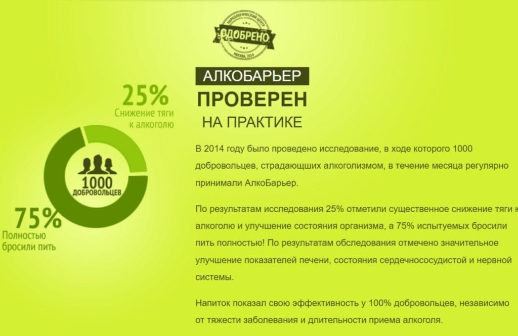 Средство Алкобарьер от алкоголизма - развод или правда?