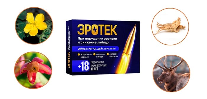 Эротек капсулы для потенции: повысьте мужскую силу на 10-12 часов!