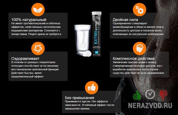 ExtraExtaz шипучие таблетки для потенции