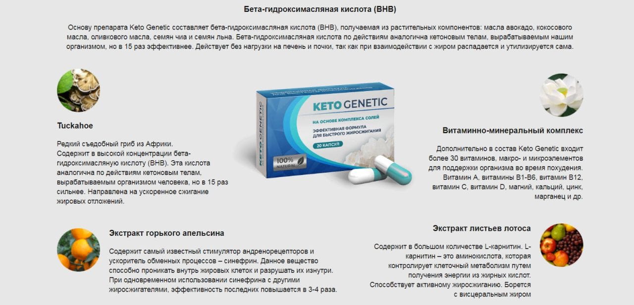 Можно ли с помощью keto genetic похудеть, или это снова развод купить по  цене 1196 ₽ в Москве на PromPortal.Su (ID#50773350)