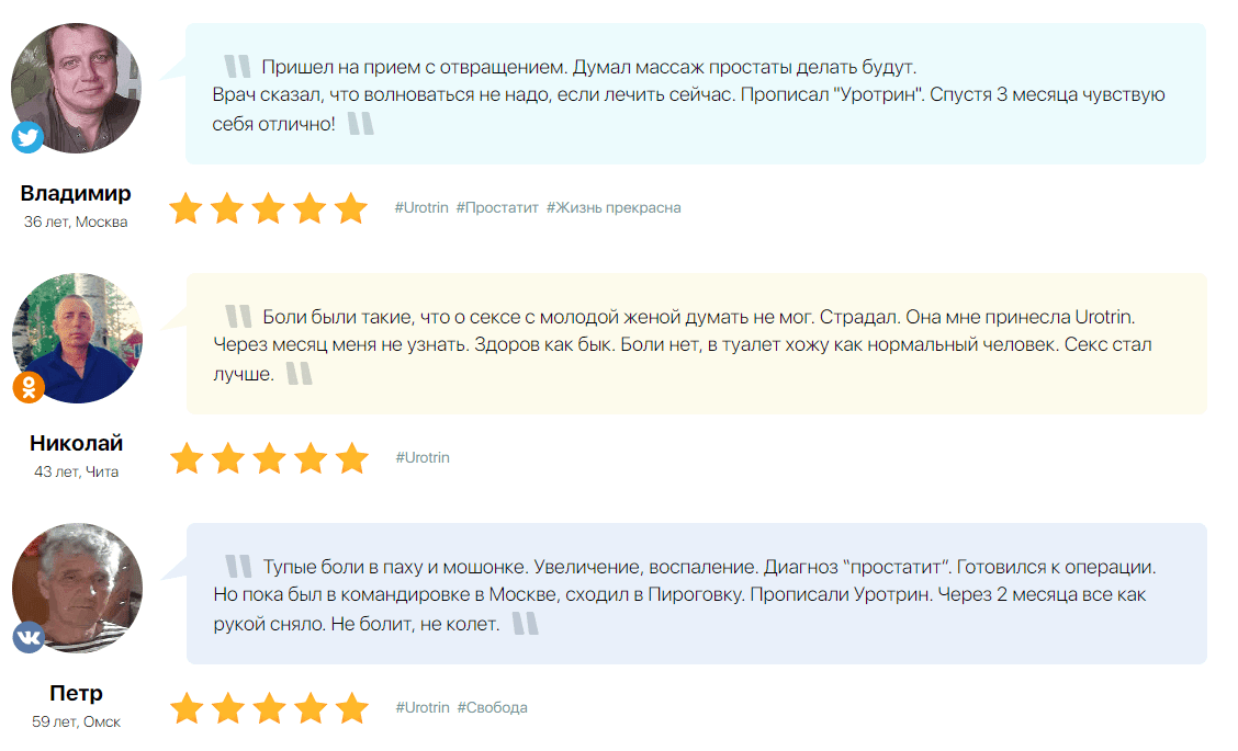 отзывы уротрин