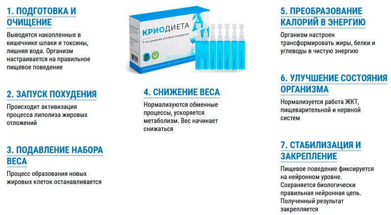 Принцип работы КриоДиеты