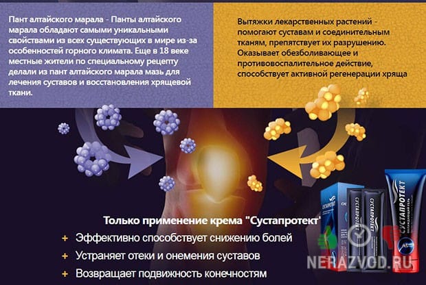 Сустапротект для устранения воспаления и болей в суставах